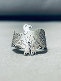 Important Vintage Native American Navajo Sterling Silver Eagle Ring-Nativo Arts