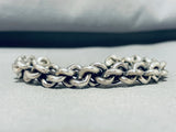 Authentic Native American Navajo Sterling Silver Weave Bracelet-Nativo Arts