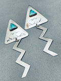Stunning Vintage Native American Navajo Snake Sterling Silver Earrings-Nativo Arts