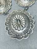 Mind Boggling Vintage Native American Navajo Sterling Silver Concho Belt Necklace-Nativo Arts