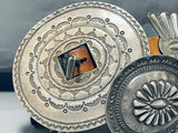 Early 1900's Vintage Native American Navajo Hand Hammered Sterling Silver Concho Belt Old-Nativo Arts