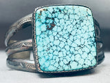 One Of Finest Ever Vintage Native American Navajo Spiderweb Turquoise Sterling Silver Bracelet-Nativo Arts