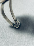 Rare Vintage Native American Navajo Mother Of Pearl Sterling Silver Bracelet-Nativo Arts