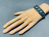Magnificent Vintage Native American Navajo Spiderweb Turquoise Sterling Silver Bracelet-Nativo Arts