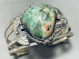 One Of The Best Vintage Native American Navajo Jasper Sterling Silver Leaf Bracelet-Nativo Arts
