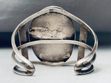 Important Lone Mountain Turquoise Vintage Native American Navajo Sterling Silver Bracelet-Nativo Arts