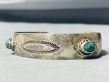 Veyr Old Vintage Native American Navajo Cerrillos Turquoise Sterling Silver Bracelet-Nativo Arts