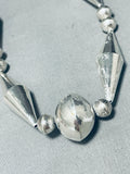 Gasp! Very Unique Cone Vintage Native American Navajo Sterling Silver Necklace Old-Nativo Arts
