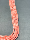 Dropdead Fab!! Native American Navajo Pink Coral Sterling Silver Necklace-Nativo Arts