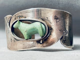 Hand Carved Vintage Turquoise Animal Sterling Silver Bracelet Cuff-Nativo Arts
