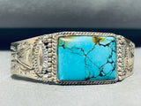 Mike Calladitto Vintage Native American Navajo Turquoise Sterling Silver Bracelet-Nativo Arts