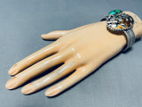 The Most Unique Vintage Abalone Shell Turquoise Sterling Silver Bracelet-Nativo Arts