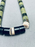 Native American Superior Early Vintage Santo Domingo Serpentine Sterling Silver Necklace-Nativo Arts