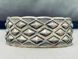 Astounding Native American Navajo Sterling Silver Signed Nora Bill Bracelet-Nativo Arts