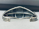 Important Vintage Native American Navajo Royston Turquoise Sterling Silver Coil Bracelet-Nativo Arts