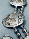 Incredible Vintage Native American Navajo Gold Sterling Silver Pottery Necklace Set-Nativo Arts