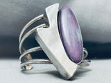 Most Unique Vintage Native American Navajo Charoite Sterling Silver Bracelet-Nativo Arts