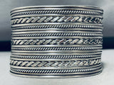 23 Story Tall Vintage Native American Navajo Sterling Silver Bracelet Cuff-Nativo Arts