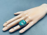 Stunning Vintage Native American Navajo Royston Turquoise Sterling Silver Ring Old-Nativo Arts