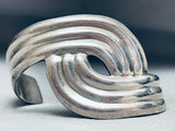 Swirling Wide Vintage Sterling Silver Southwest Bracelet-Nativo Arts