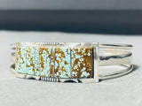 Rare Turquoise Mine Native American Navajo #8 Sterling Silver Bracelet Cuff-Nativo Arts
