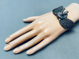 Extremely Detailed Vintage Southwest Eagle Sterling Silver Bracelet-Nativo Arts