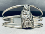 Mary And Child!! Vintage Sterling Silver Detailed Bracelet Cuff-Nativo Arts