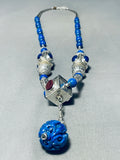 Best Vintage Santo Domingo Lapis Sterling Silver Necklace-Nativo Arts
