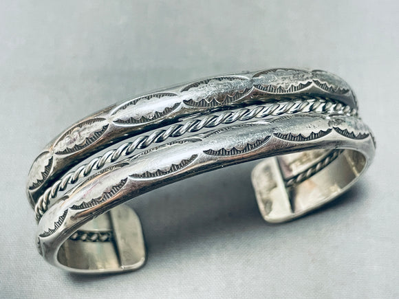 Exceptional Vintage Native American Navajo Sterling Silver Bracelet-Nativo Arts