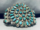 Early And Very Old Vintage Native American Navajo Turquoise Sterling Silver Bracelet-Nativo Arts
