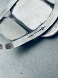 Tan Streaked Agate Vintage Southwest Sterling Silver Bracelet-Nativo Arts