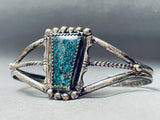 One Of The Best Vintage Native American Navajo Spiderweb Turquoise Sterling Silver Bracelet-Nativo Arts