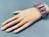 The Best Vintage Native American Navajo Rhodochrosite Sterling Silver Bracelet-Nativo Arts
