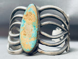Swirls Of Silver Vintage Native American Navajo Royston Turquoise Sterling Silver Bracelet-Nativo Arts