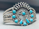 Rare Naja Vintage Native American Navajo Turquoise Sterling Silver Bracelet Earrings-Nativo Arts
