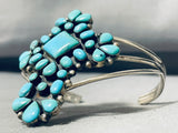 Rich Begay Vintage Native American Navajo Turquoise Cross Sterling Silver Bracelet-Nativo Arts
