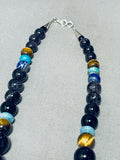 Native American Important Singer Amethyst Sterling Silkver Turquoise Necklace-Nativo Arts