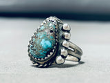 Expressive Vintage Native American Navajo Royston Turquoise Sterling Silver Ring-Nativo Arts