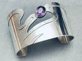 One Of Most Unique Vintage Amethyst Sterling Silver Bracelet-Nativo Arts