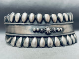Teardrops Of Sterling Silver Vintage Navajo Sterling Silver Bracelet-Nativo Arts