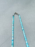 One Of The Best Vintage Native American Navajo Turquoise Heishi Sterling Silver Necklace Old-Nativo Arts