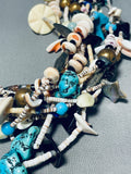 One Of The Most Fabulous Vintage Native American Navajo Turquoise Sterling Silver Necklace-Nativo Arts