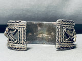 Stunning!! Vintage Native American Navajo Jade Sterling Silver Bracelet-Nativo Arts