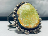 1950s Abreza Signed Vintage Native American Navajo Royston Turquoise Sterling Silver Bracelet-Nativo Arts