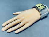 The Best Jim Linkin Vintage Native American Navajo Gaspeite Sterling Silver Bracelet-Nativo Arts