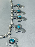 Dropdead Gorgeous Vintage Native American Navajo Cross Turquoise Sterling Silver Necklace-Nativo Arts