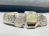 Quality Vintage Native American Navajo Jade Turquoise Sterling Silver Bracelet-Nativo Arts