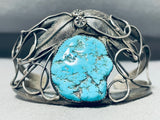Ellen Cadman Vintage Native American Navajo Morenci Turquoise Sterling Silver Bracelet-Nativo Arts