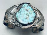One Of The Best Ever Vintage Native American Navajo Gilbert Turquoise Sterling Silver Bracelet-Nativo Arts