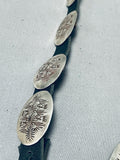 Superior Vintage Native American Navajo Signed Sterling Silver Concho Belt-Nativo Arts